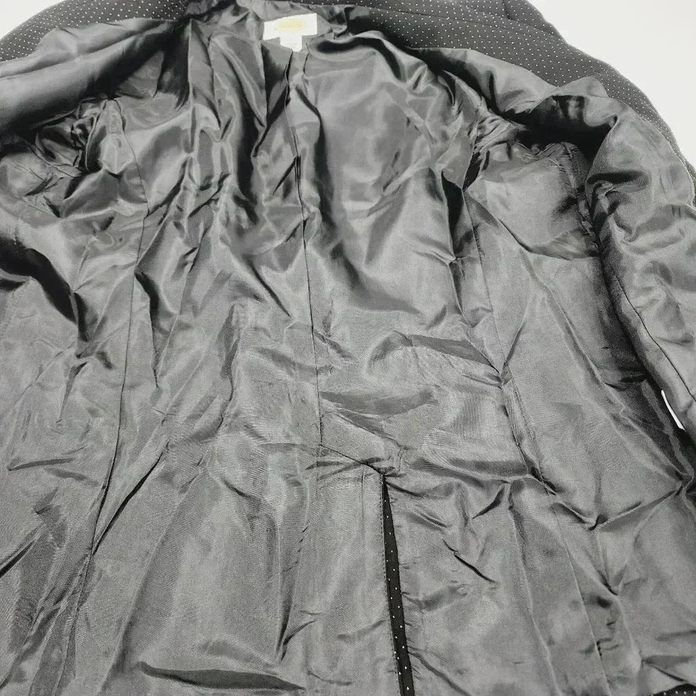 Vintage Talbots Pattern Women's Blazer Black Size 6 - Picture 4 of 8